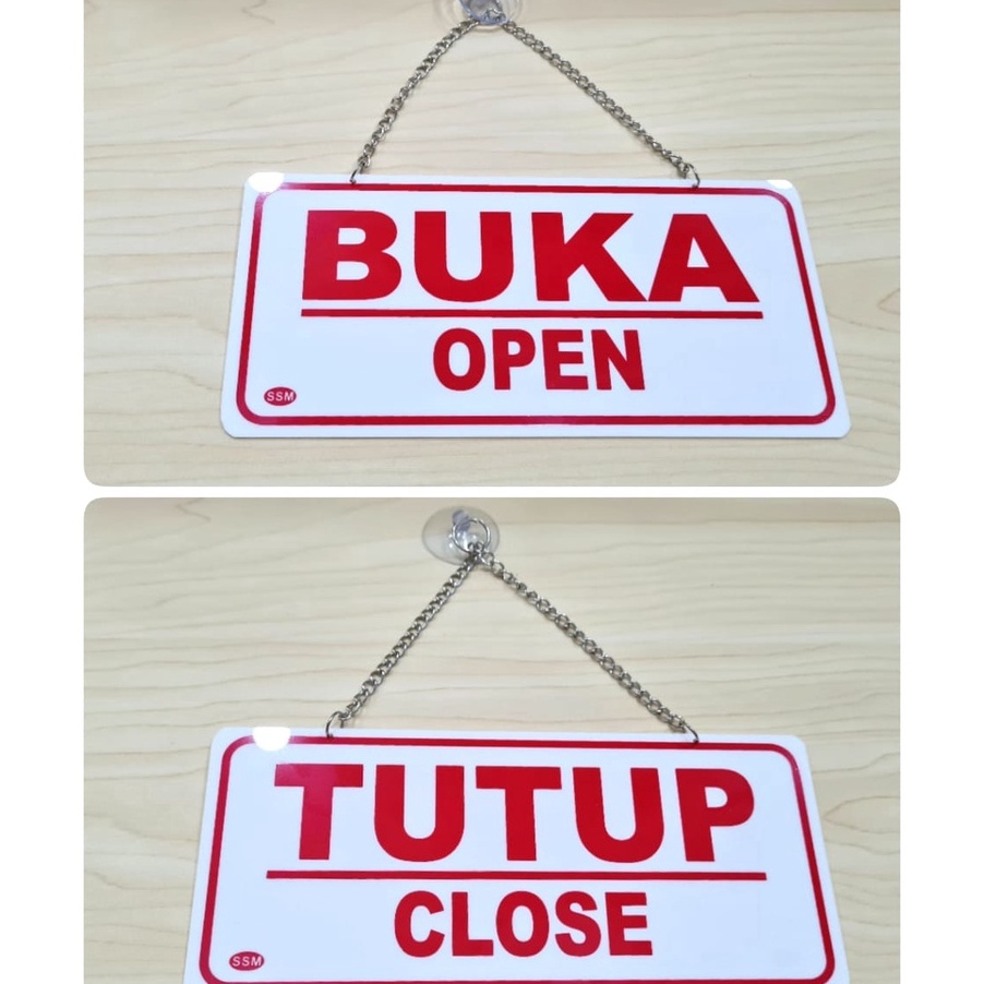 

(H♡☞F.P) Sign Label Akrilik MEDIUM BUKA TUTUP RANTAI / trendiing✉!