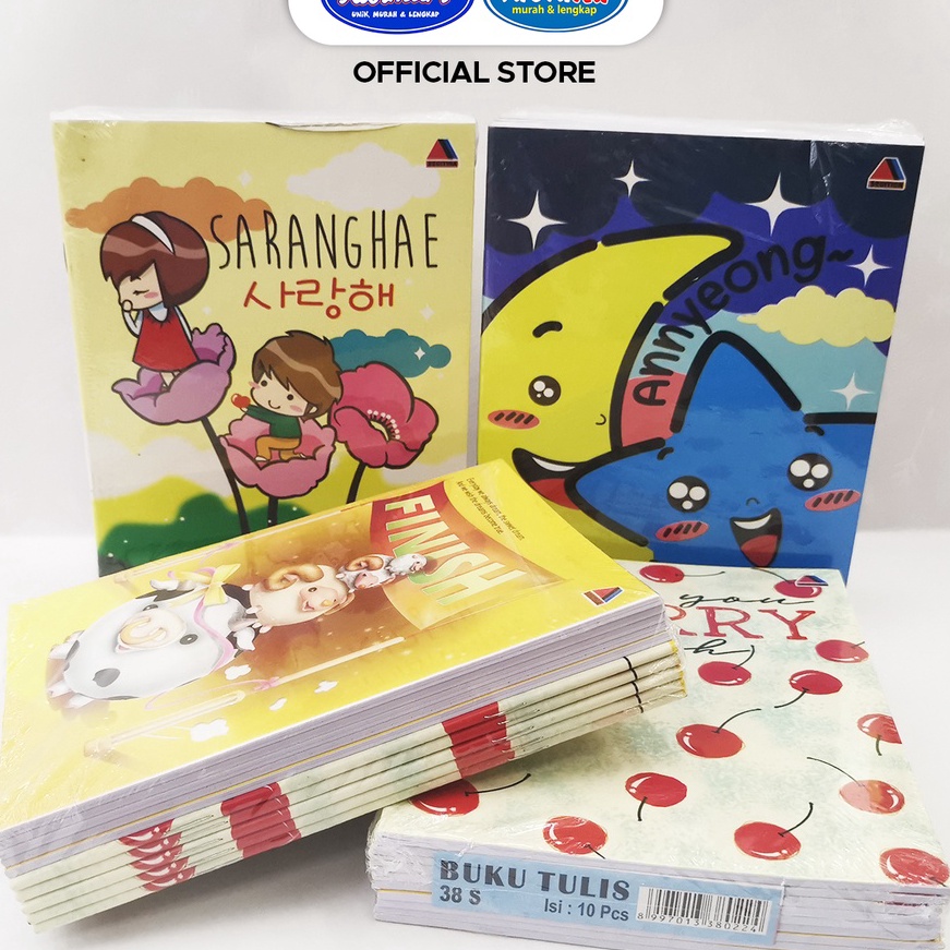 

[㊚☛ Y9V) IDOLMART Buku Tulis Kwarto SEGITIGA isi 38 Lembar - 1 Pak isi 10 Buku Kuarto -super.keren.!