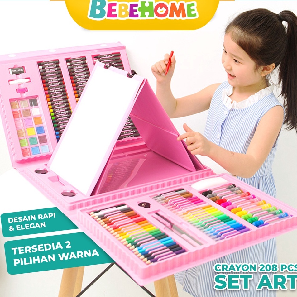

Serba Murah Bebehome Crayon Anak Pengasah 208pcs Set Alat Menggambar Melukis anak Crayon Cat Air Pensil Best Terlaris