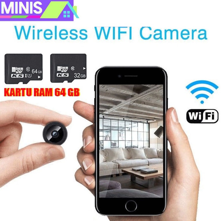 MENARIK 【Pengiriman Lokal】Wireless A9 Kamera Mini Wifi Hd 1080p Mini Kamera Mini Kamera Jaringan Pin