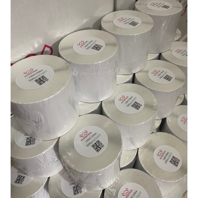 

[MJ✔.7㊚> Kertas Thermal Sticker/Label sticker thermal 100 x 150 MM Barcode UK A6 Murahberkualitas..!