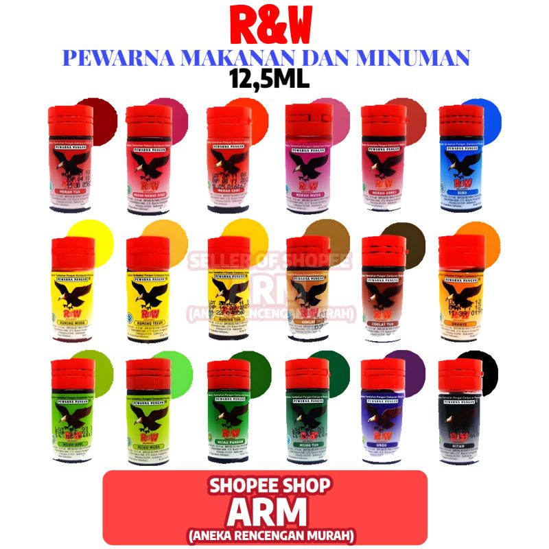 

Pewarna Makanan Cair R&W Botol 12,5 ML