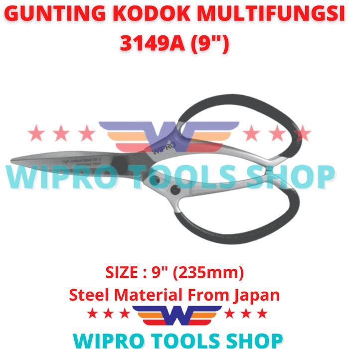 

Wipro Gunting Kodok / Seng / Kain / Serbaguna 9" 3149A Best Seller