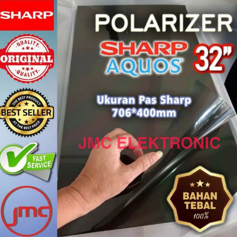 LANGSUNG KIRIM POLARIS POLARIZER LCD TV SHARP AQUOS 32 INCH 0 DERAJAT POLARISER POLARIZED PLASTIK LC