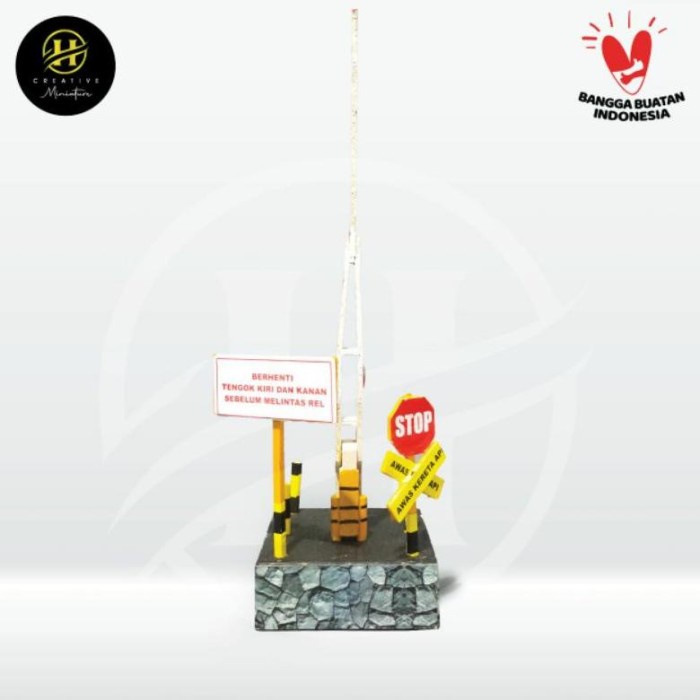 DISKON SPESIAL PALANG PERLINTASAN KERETA API - MINIATUR KERETA API KAYU TERMURAH