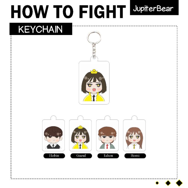 [How To Fight] Keychain Gantungan Kunci How to Fight gaeul by juby