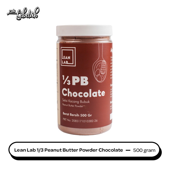 

Lean Lab 1/3PB Peanut Butter Powder Chocolate 500gr Selai Kacang Bubuk