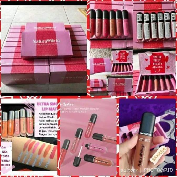 Satu Paket Lipstik Natura World Ori
