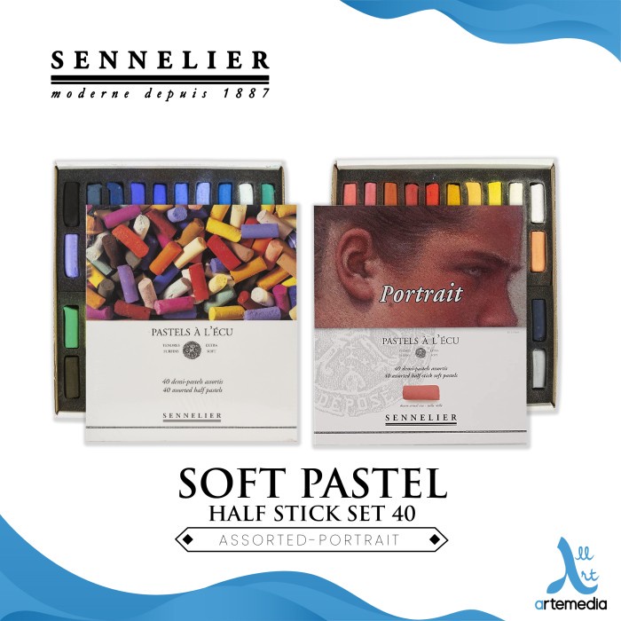 

Sennelier Soft Pastel Half Stick Set 40 Dry Crayon Krayon Warna Lembut