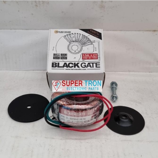 @@@@] Trafo Toroid Donat 1.5A CT 15V Black Gate Bombardir