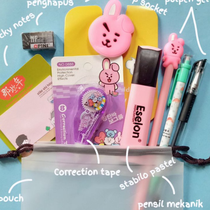 

[E☞☼1.P) serbagemes88 - SET ALAT TULIS SEKOLAH KARTUN KOREA 9 in 1/ STATIONERY SET FANCY / ALAT TULIS SET / STATIONERY SET / berkualitas㊚!