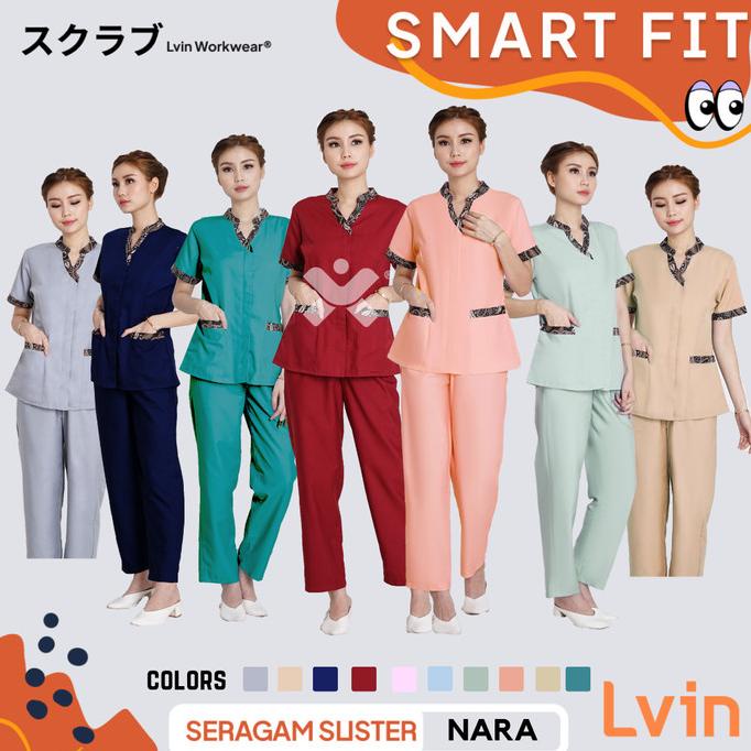 Baju suster batik Nara series / seragam suster / baby sitter