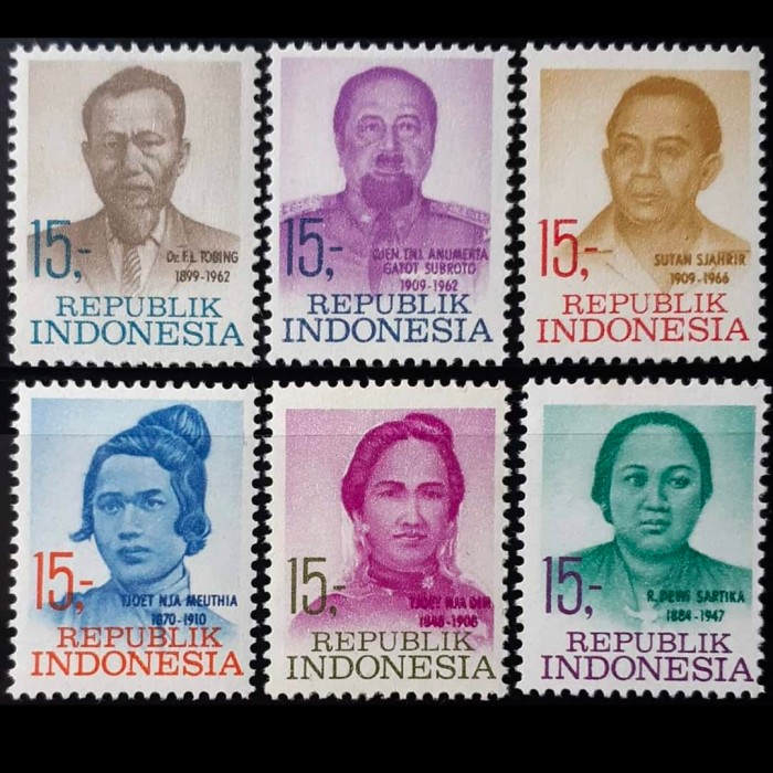 

Bestseller I-117 Prangko Indonesia Pahlawan Kemerdekaan 1969 Mint Set Komplit