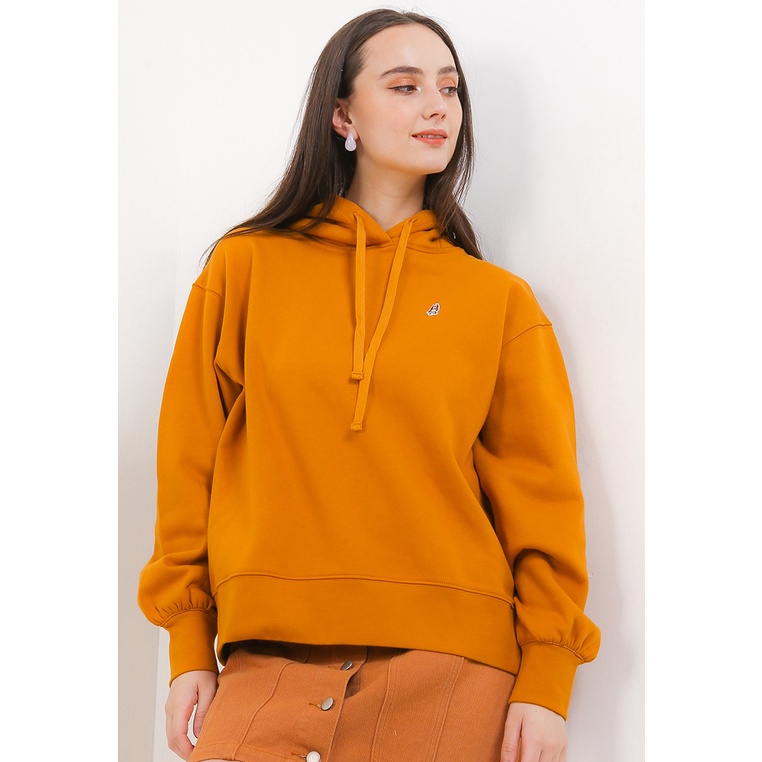 Hoodie Hush Puppies Original Wanita Switer Kerah Kuliah Bermerk Kekinian Suzy 4 Oversized Sweatshirt