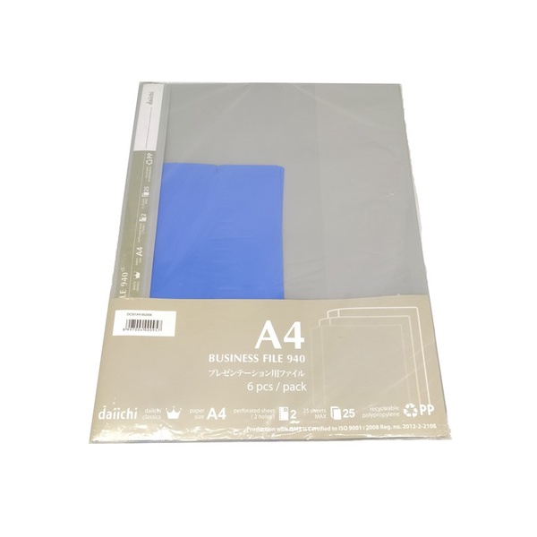 

Daiichi Business File 940 H A4 Blue /6Pcs