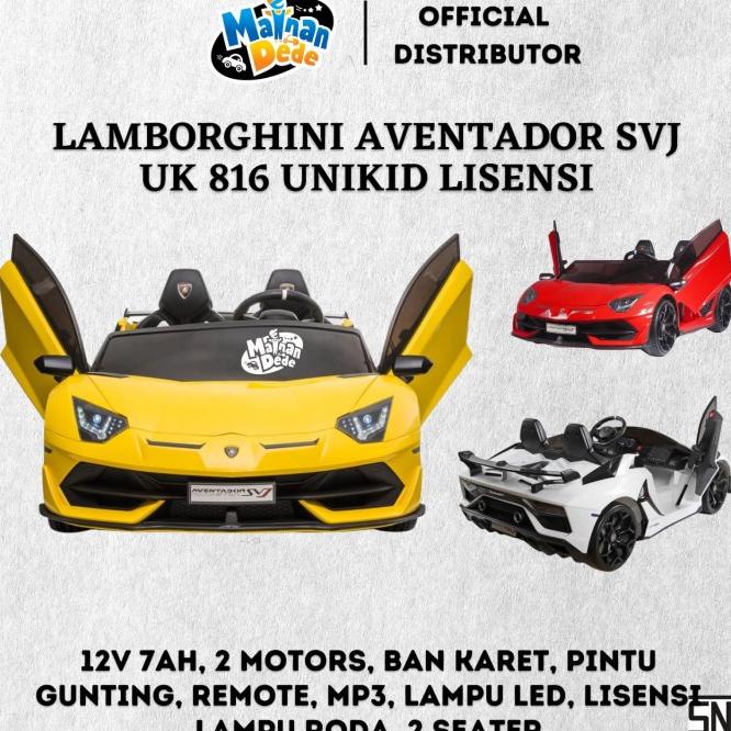 Mainan Mobil Aki Anak Lamborghini Aventador Svj Bankaret Unikid Uk 816