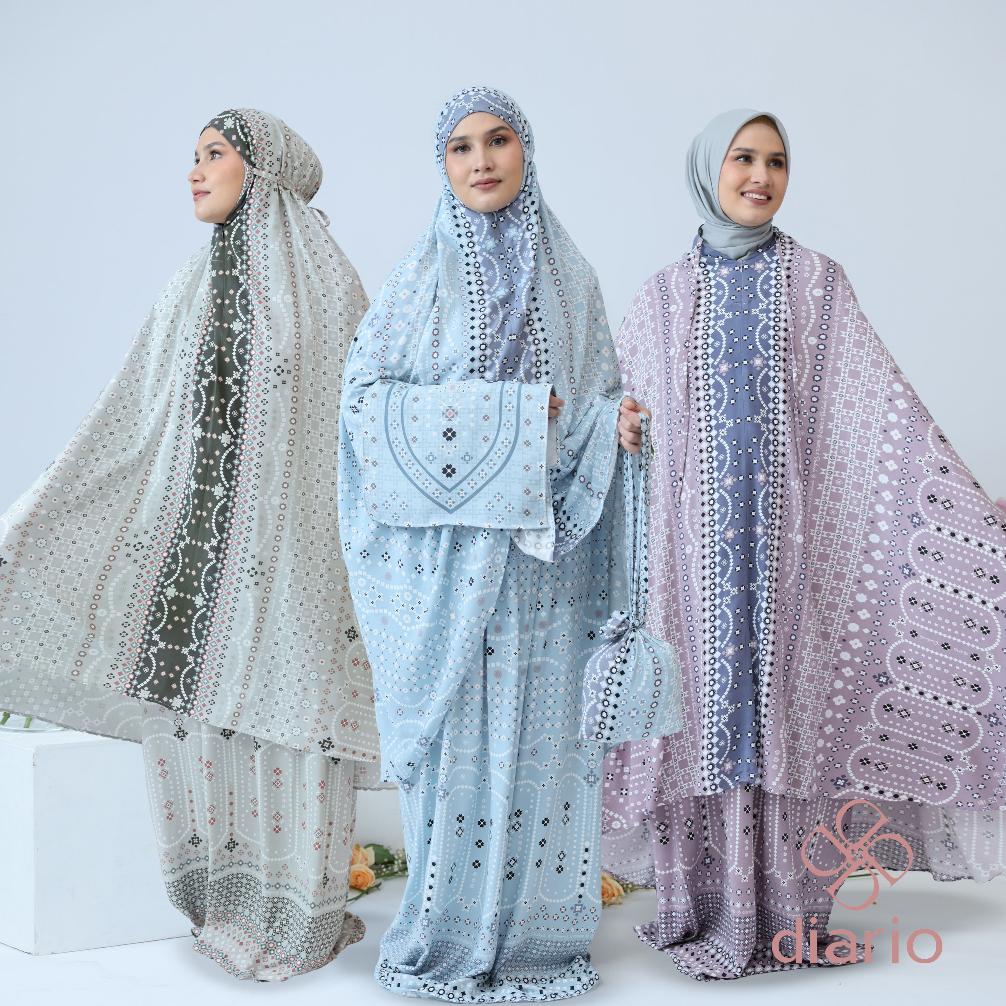 TERPERCAYA Diario x Dwihanda - Mukena Sejiwa Prayer Set 2in1 Free Sejadah Travel LARIS