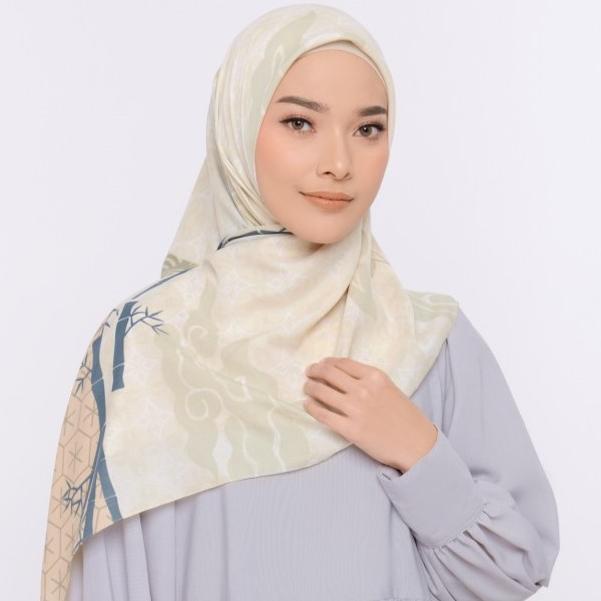 Sale ZM X Saung Angklung Udjo Wheat Scarf Kerudung Segi Empat Termurah