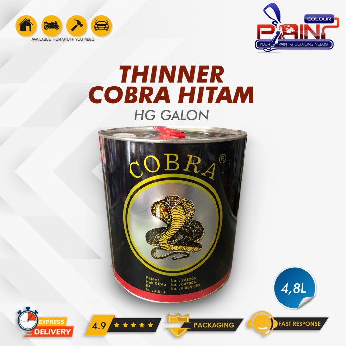 Thinner Cobra Hitam Galon Bestseller Thinner