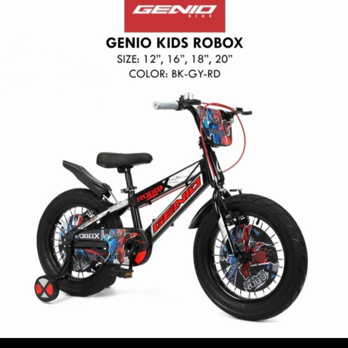 Sepeda Anak Bmx 18 Inch Genio Robox New Ban Besar Berkualitas