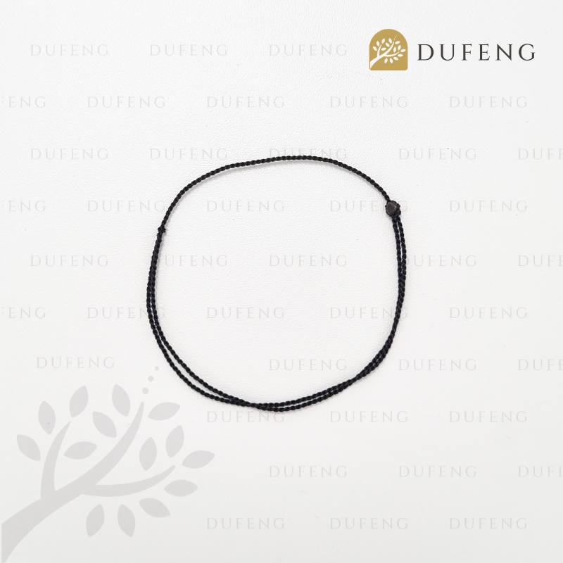 LEA DUFENG - BLACK STRING ANKLET J12