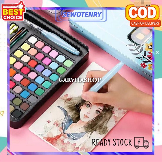 

Cat Air Lukis Lengkap Murah Dan Bagus Cat Air Anak Set Lengkap Non Toxic Tidak Beracun Cat Lukis Kanvas Watercolor Set Art Water Color Set Padat Cair Lengkap Semua Warna Watercolour Painting Codcat Air Warna 36 Warna / 48 Warna /Alat Cat Air Warna Per