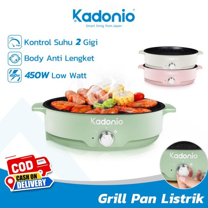 Kadonio Wajan Listrik BBQ Non Stick Multifungsi Kompor Tanpa Asap
