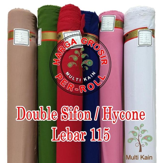 Sale Bahan Multi Kain Double Sifon Hycon Bahan Kerudung 1 Roll 50 Yard Termurah