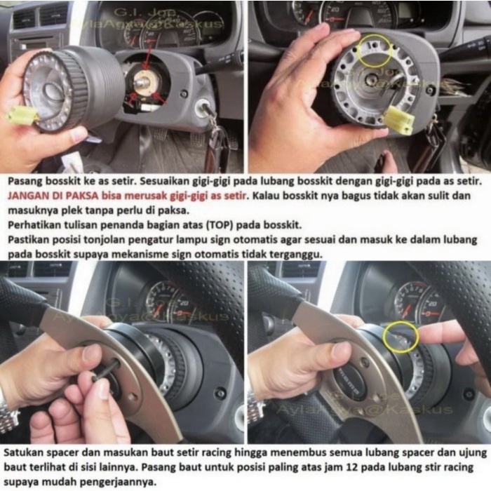 Bosskit Hkb Boss Kit Hkb Stir Setir Ot48 Ot-48 Toyota Avanza Innova Kode Ma180