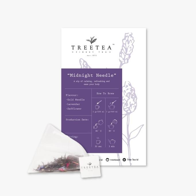 

MIDNIGHT NEEDLE - TreeTea Tea Bags Lavender Flavour