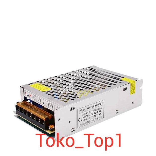 Terlaris.. Power Supply Adaptor 10A Swiching Trafo LED STRIP 12V 10A /adaptor lp strip A8V