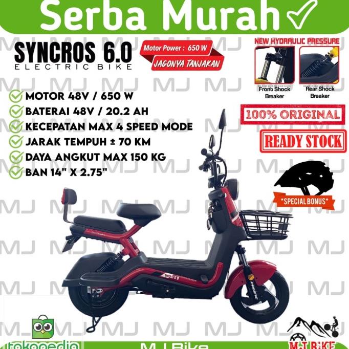Fs Super Promo Sepeda Motor Listrik E-Bike Syncros 6.0 Bonus Helm