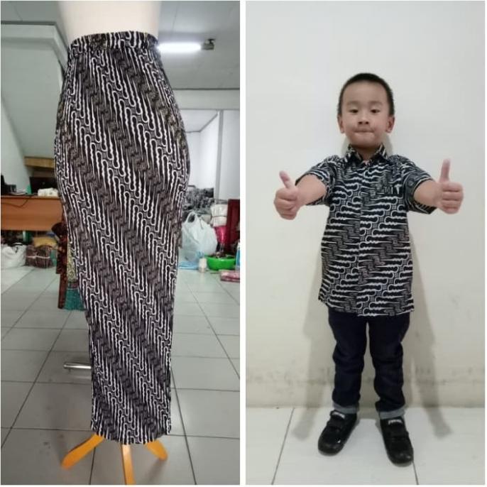 Terbaik Couple Rok Instan Plisket Jumbo Purnamasari Kombi Kemeja Batik Anak Stok Terbatas