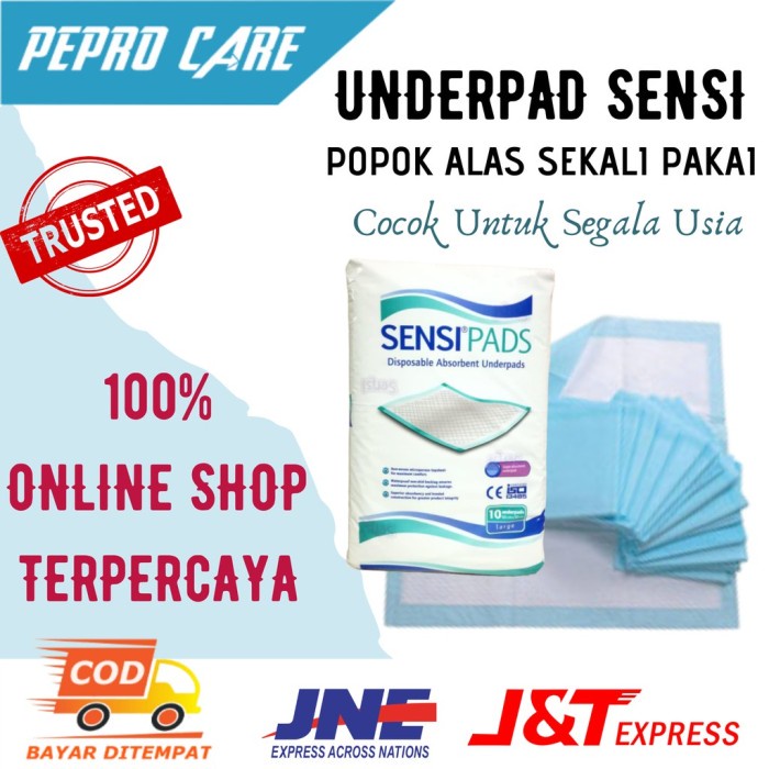 PERLAK OMPOL DEWASA SENSI UNDERPAD SENSI UNDER PADS PAD MEDIS MURAH