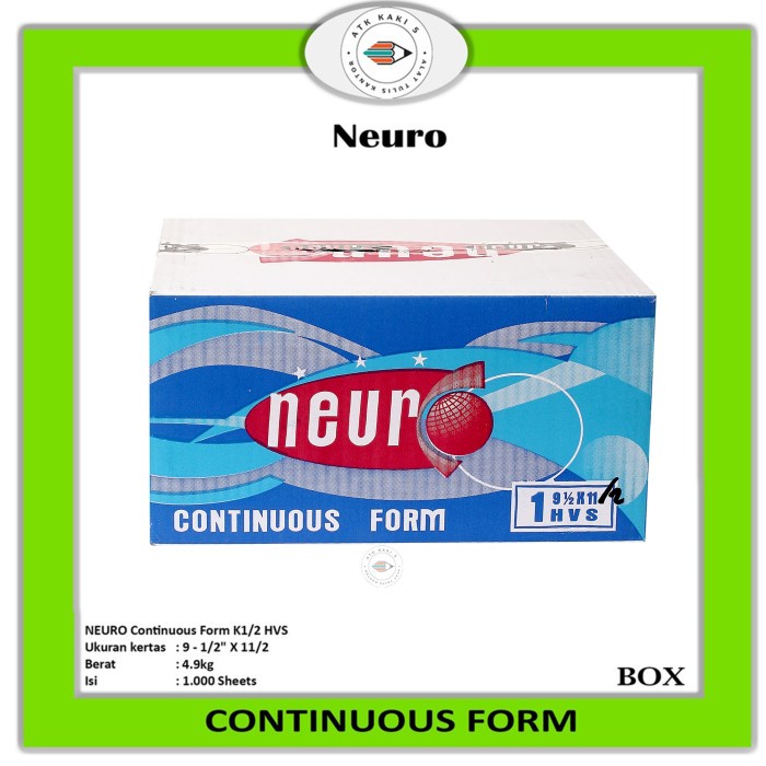 

Continous Form 91/2 x 11 1 Ply/2 ( K1/2 Neuro ) / Kertas Komputer HARGA DISKON