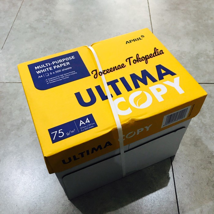 

Kertas HVS a4 75 gram Ultima ( BOX / 5 pak / 5 rim ) HOT PROMO