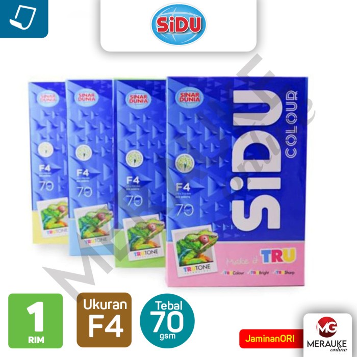 

Kertas HVS SiDU Warna F4 70 GSM SALE