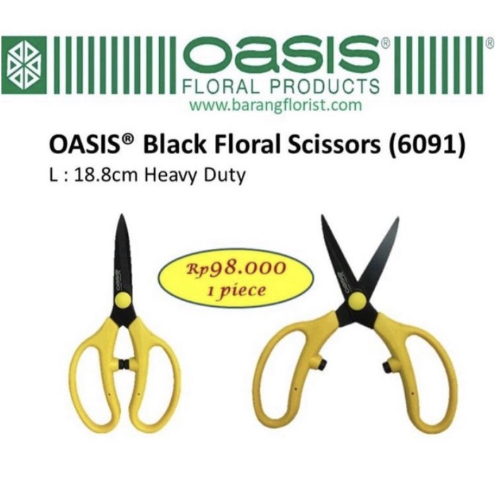 

Bestseller Oasis Black Floral Scissors(6091)Gunting Bunga Perlengkapan Florist