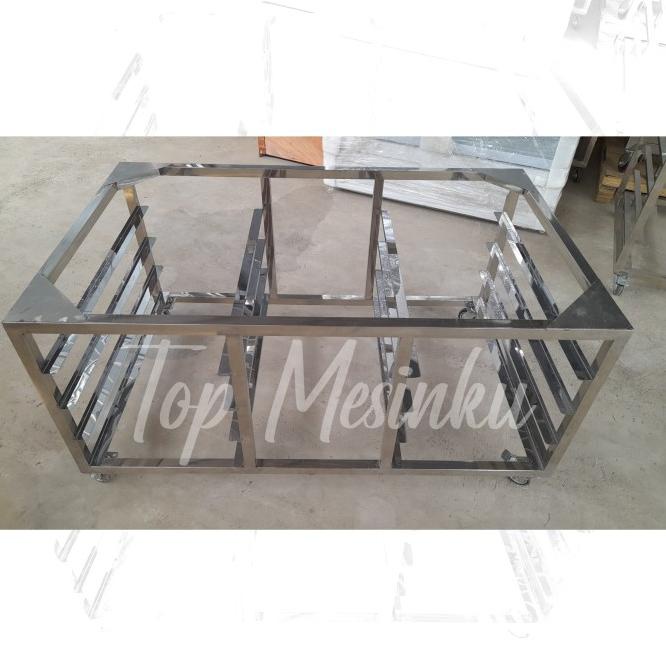 Kaki Oven/Meja Oven Deck Stainless Steel | Untuk Oven 1 Deck 2 Tray - Meja Oven