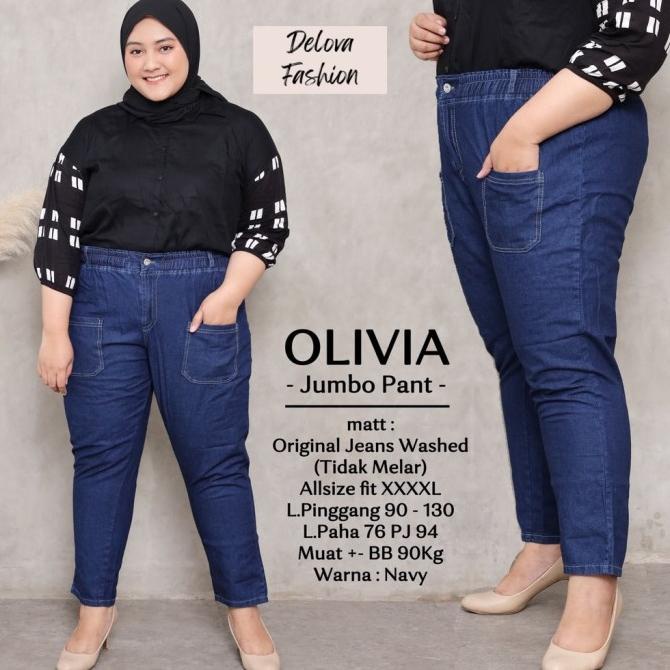 Baggy Jeans Boyfriend Jumbo Kulot Jeans Pinggang Karet Kancing Zipper