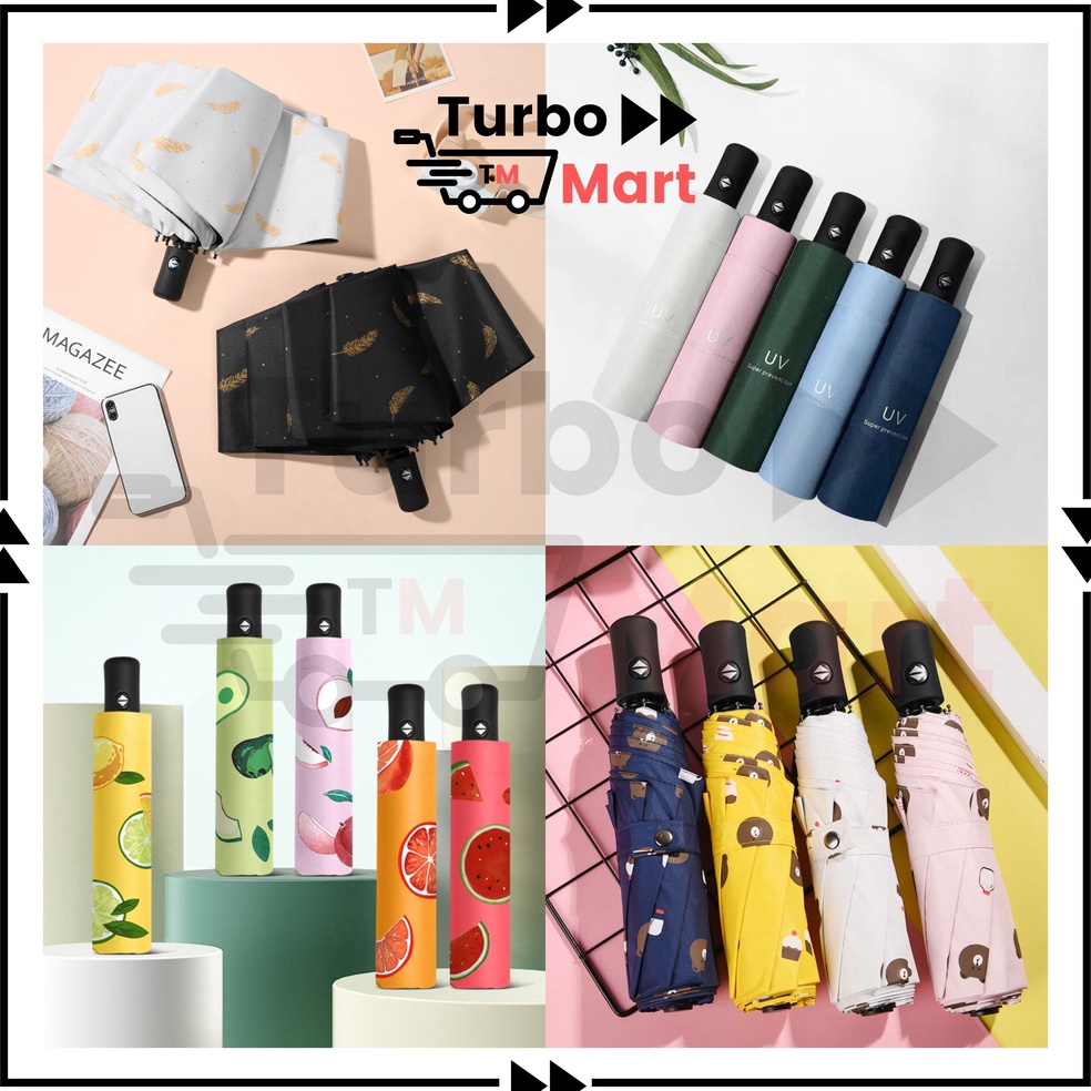 VIRAL [TM] Payung Lipat Otomatis / Payung Otomatis / Payung Lipat UV / Payung UV / Payung Anti UV