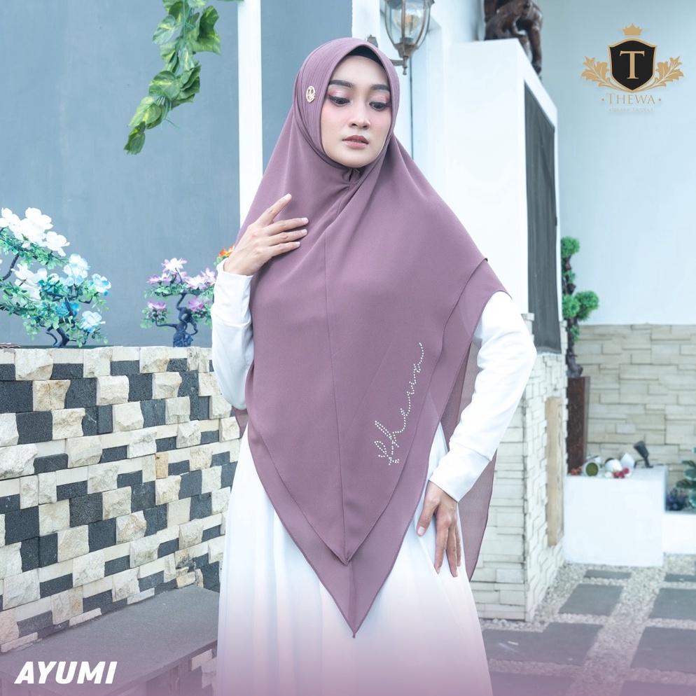 Jangan Ketinggalan order..  Kerudung/Khimar/hijab “ Ayumi ” Jumbo oval ORIGINAL THEWA