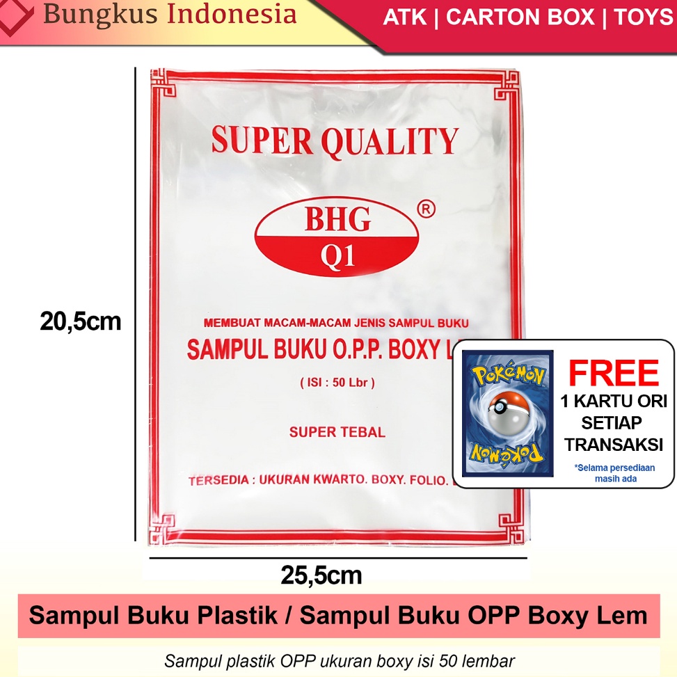 

41 Sampul Buku Boxi/boxy OPP Lem 3752