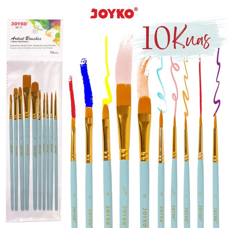 

COD Brush Kuas Cat Air Lukis Acrylic Joyko BR-17 6cszw