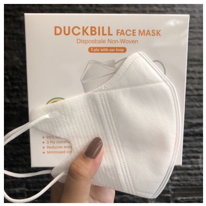 MASKER DUCKBIL GARIS Y&B CARE EATLOOP ISI 50 PCS / MASKER 3 PLY EARLOOP