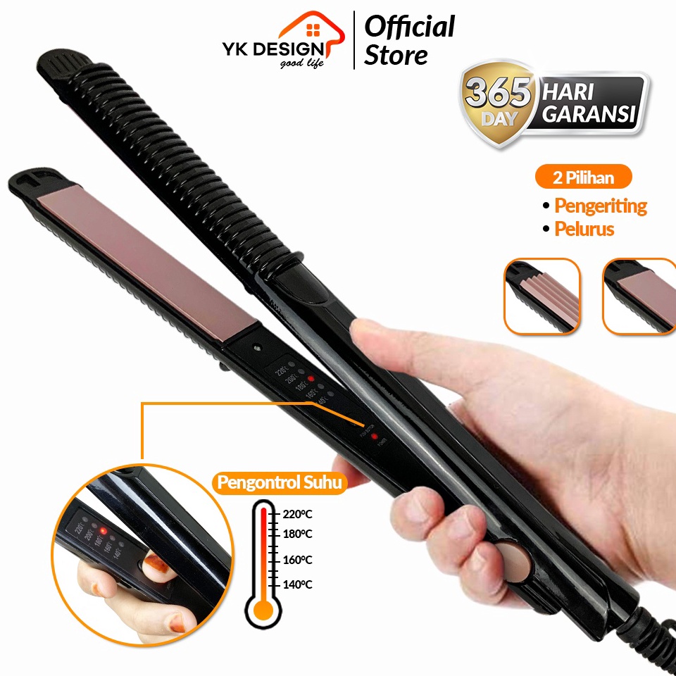 STOK TERBATAS YK DESIGN YK-1625 Hair Styler Catokan Pelurus Rambut Dan Penegeriting Rambut 2 Model C