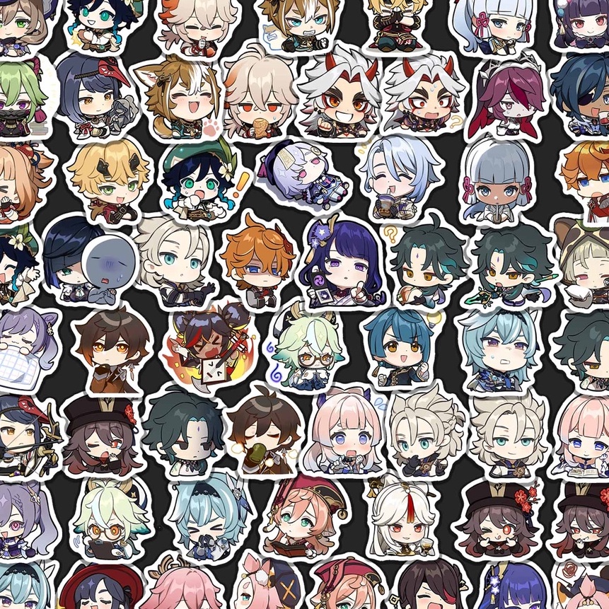 

[➸D-❤KF) 60 PCS STIKER GENSHIN UNTUK HP LAPTOP DLL supeer.keren!