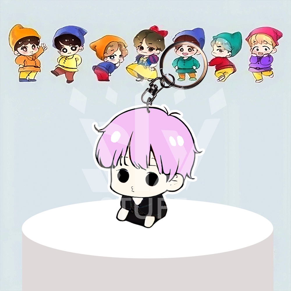 Gantungan Kunci / Gantungan HP Chibi BTS Jin - Ganci Akrilik - Keychain