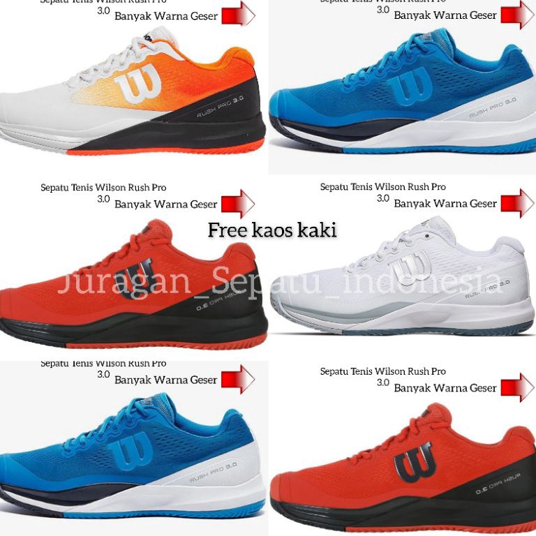 MURAH MERIAH Sepatu Wilson Rush Pro 3.0 Sepatu Olahraga Tenis Meja Wilson Rush Pro 3.0 Limited Editi