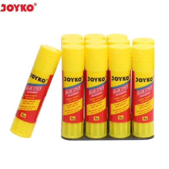 

(12 pcs) LEM GLUE STICK JOYKO 8 GRAM /LEM STIK KERTAS 8 GR 97
